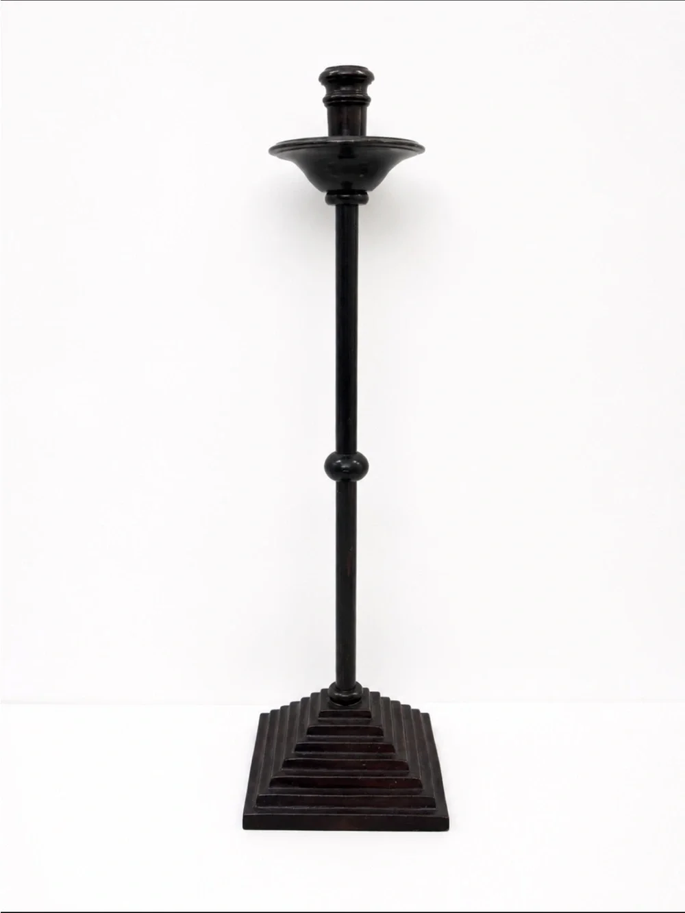 VNT 1980s Maitland-Smith Sculptural Bronzed Iron Candlestick Candle Holder ~ 22”